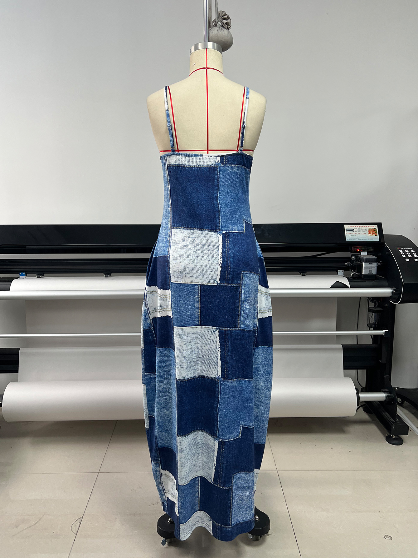 Women's Casual Printed Summer Maxi Suspender Dress - Image 3