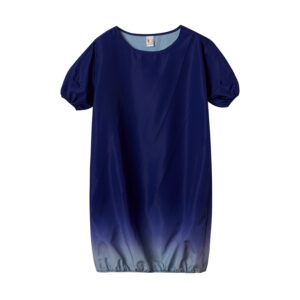Gradation Crew Neck Short Sleeve Casual Dress
